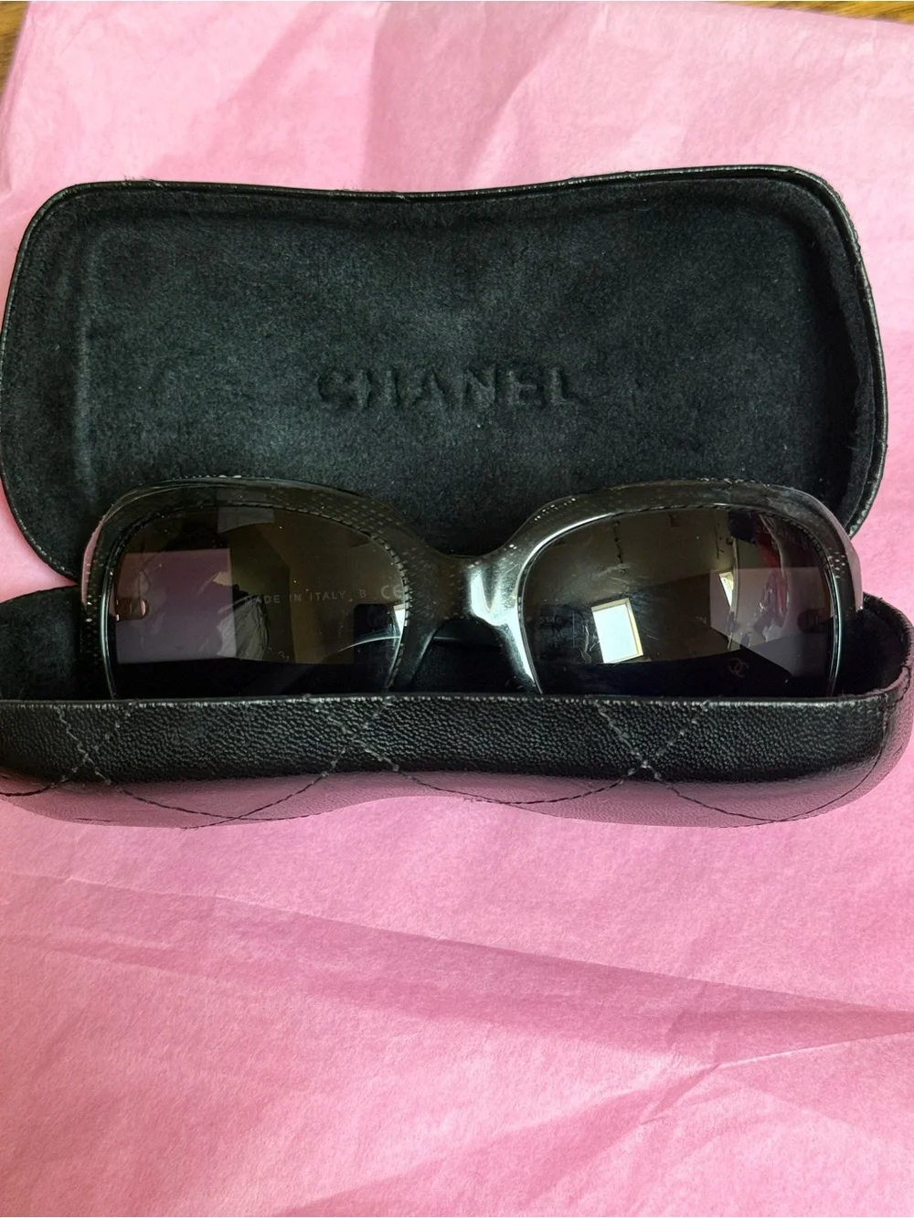 vintage Chanel Acetate CC Lace Effect Sunglasses (Model 5146).